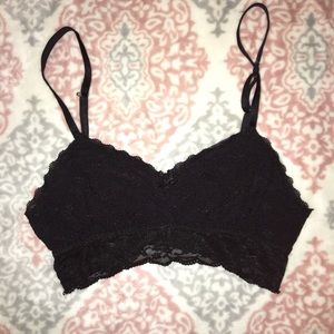black lace bralette